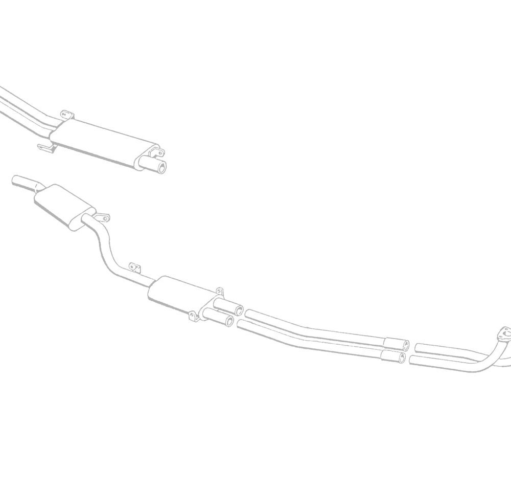 QuickSilver Stainless Steel Exhaust for the Maserati Mistral 3700 (inc. Spyder)
