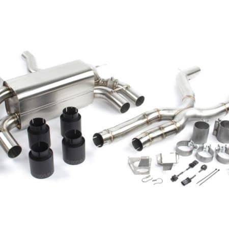 Dinan Free Flow Axle-Back Exhaust with X-Pipe and Black Tips for F87 BMW M2 Competition