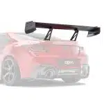 ADRO BRZ GR86 HD Edition AT-M3 Installed on Red GR86 - Close Left Rear View of Car, Wing Highlighted