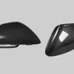 Moshammer Carbon Mirror Caps pair shown in high gloss carbon fiber