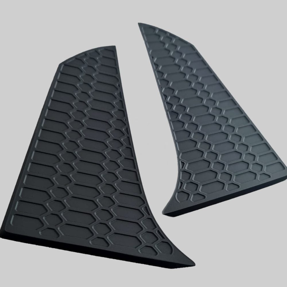 Moshammer JCW Trim Inlet Covers in satin black honeycomb
