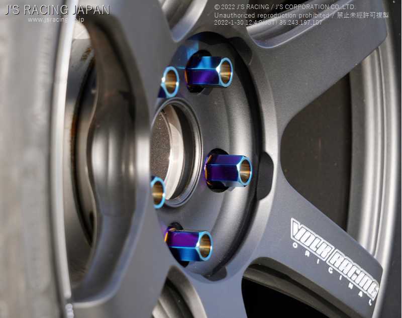 月光 15(柔) 19 セット J's Racing Titanium Lug Nut Set 19HEX | Bulletproof