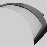 Moshammer Rear Wing Spoiler Extension fitted to a 991 Turbo rear spoiler