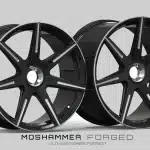 Moshammer Forged M979GT forged monoblock wheel in gloss black with machined front