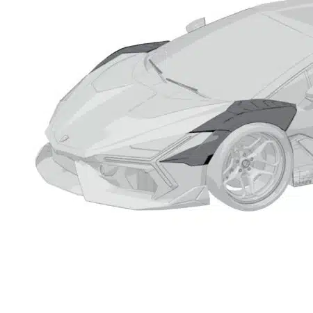 ZACOE Performance Carbon Front Wide Fender Set for LB744 Lamborghini Revuelto