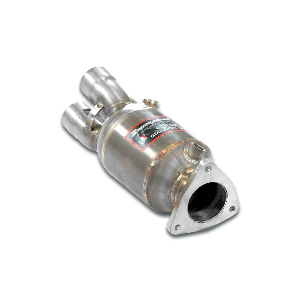 Supersprint Left Front Pipe with Sport Cats for 991.1 Porsche 911 Carrera, Carrera S and GTS