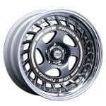 SSR Formula Aero Spoke 18×12.5 5×114.3 -39 Titan Silver w/ Brushed Red Aero Plate