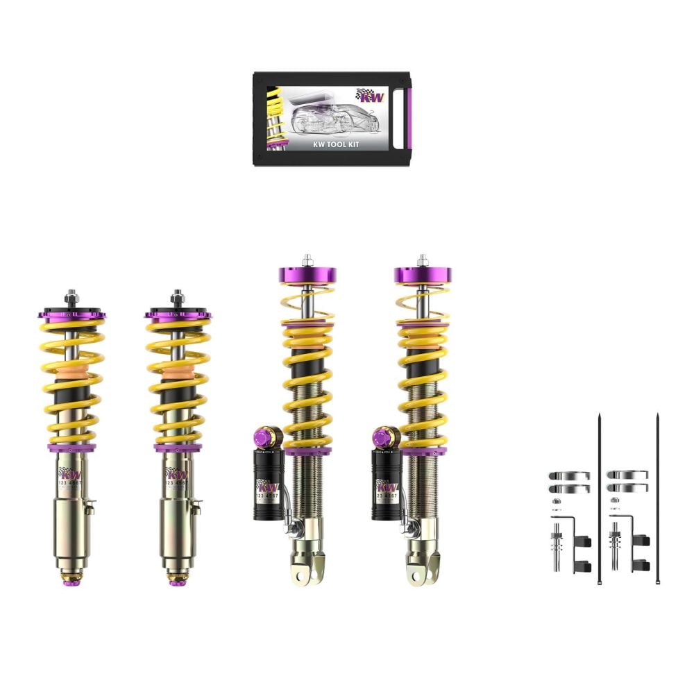 KW Coilover Kit Bundle for 992 on the 992 Porsche 911 Carrera