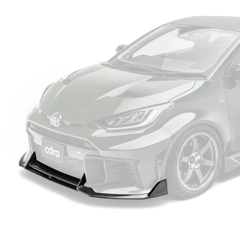 ADRO GR Yaris Gen 2 Front Lip fitted to a 2024 Toyota GR Yaris, front three quarter