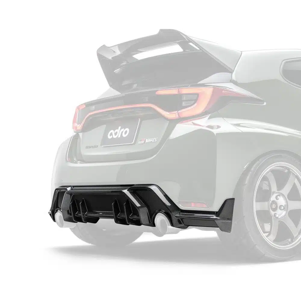 ADRO GR Yaris Gen 2 Rear Diffuser fitted to a 2024 Toyota GR Yaris, rear view