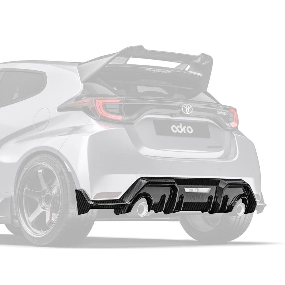 ADRO GR Yaris Gen 1 Rear Diffuser fitted to a Toyota GR Yaris, rear view