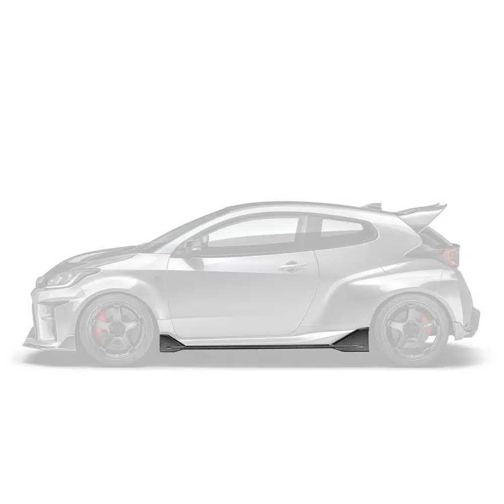 ADRO GR Yaris Carbon Side Skirts fitted to a Toyota GR Yaris, side profile