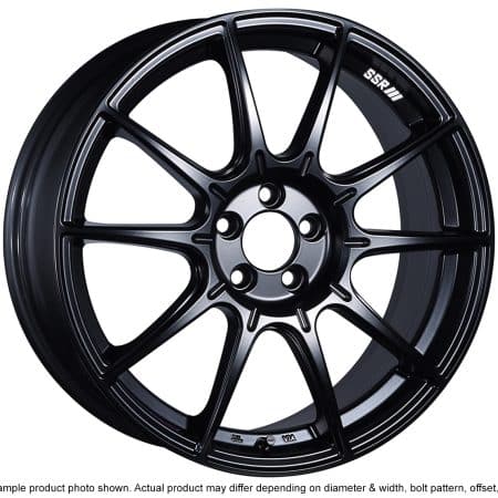 SSR GTX01 18×9 5×100 +52mm Offset Flat Black Wheel