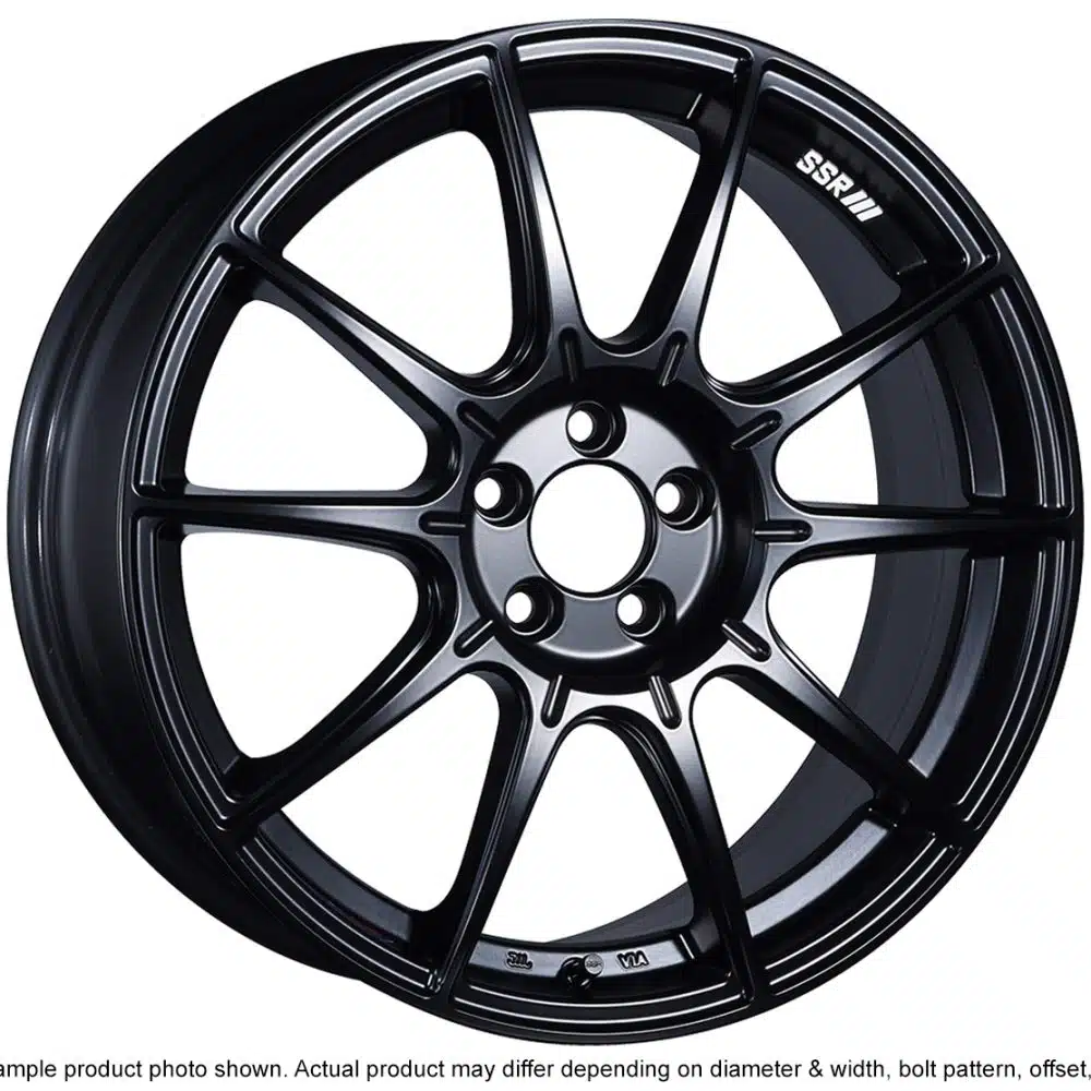 SSR GTX01 flat black wheel, view 3