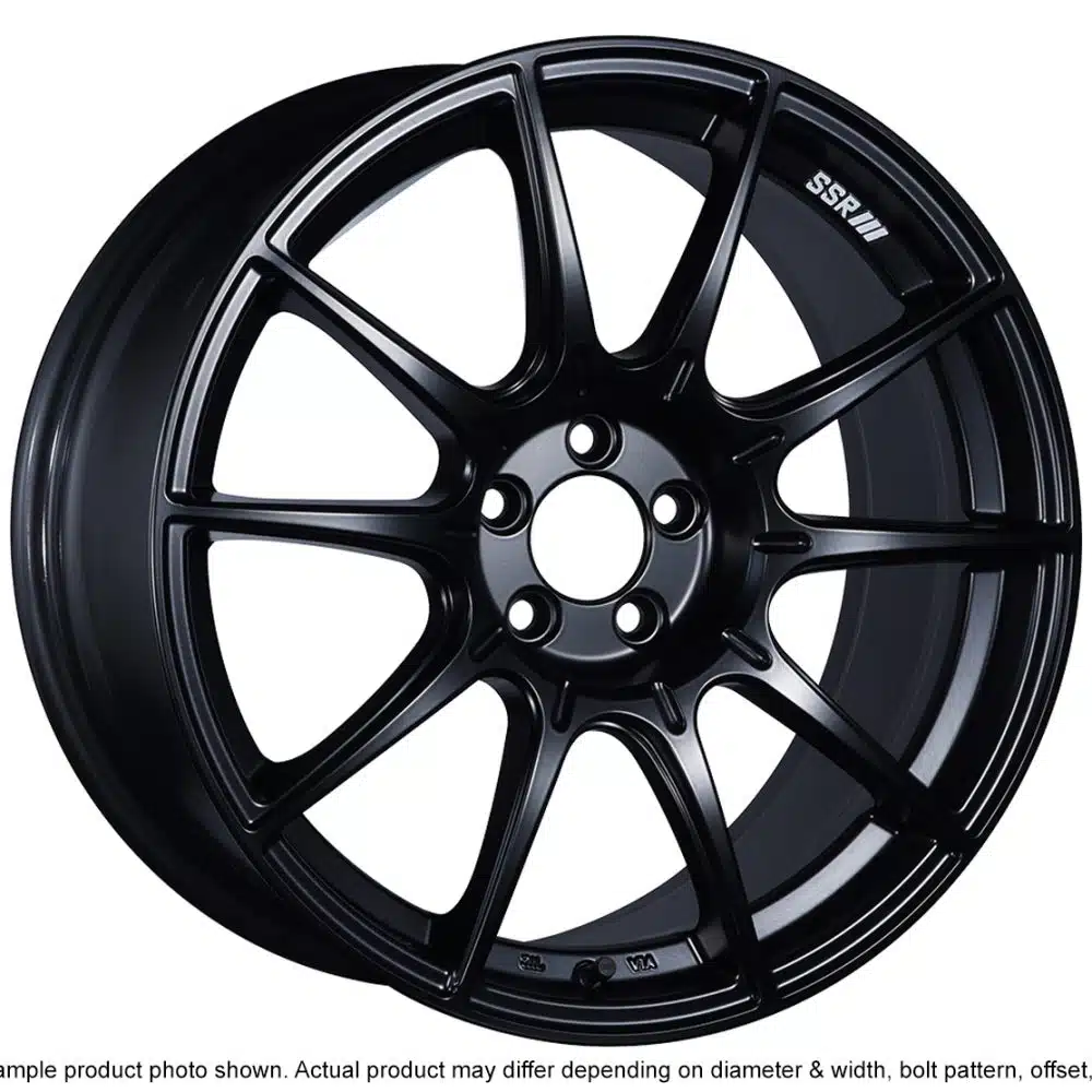 SSR GTX01 flat black wheel, view 6