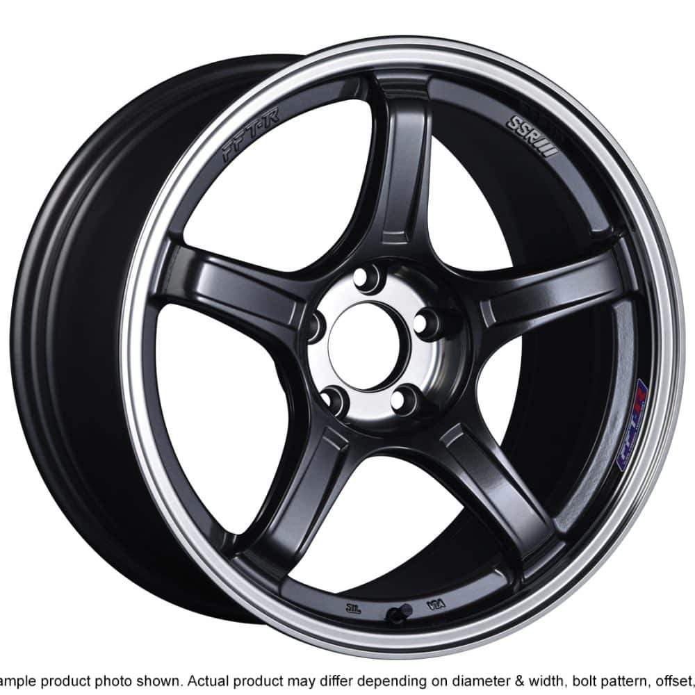 SSR GTX03 black graphite wheel, five spoke concave face