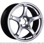 SSR GTX03 platinum silver wheel, five spoke concave face