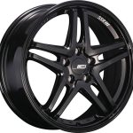 SSR GTV06 wheel in Gloss Black, face-on view