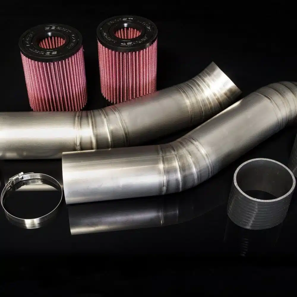 Boost Logic Titanium Intake Kit for R35 Nissan GT-R with dual cone filters