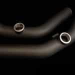 Boost Logic Intercooler Pipe Pair for R35 Nissan GT-R, 3-inch pipes in black wrinkle coat