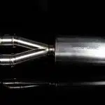 Boost Logic 4-Inch Resonated Midpipe for R35 Nissan GT-R, full length view