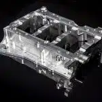 Boost Logic Billet Aluminum Girdle for R35 Nissan GT-R, three-quarter view