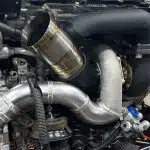 Boost Logic 2400x Turbo Kit for R35 Nissan GT-R, installed on a VR38DETT engine