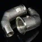 Boost Logic downpipes for 992.1 Porsche 911 Turbo, pair with heat wrap