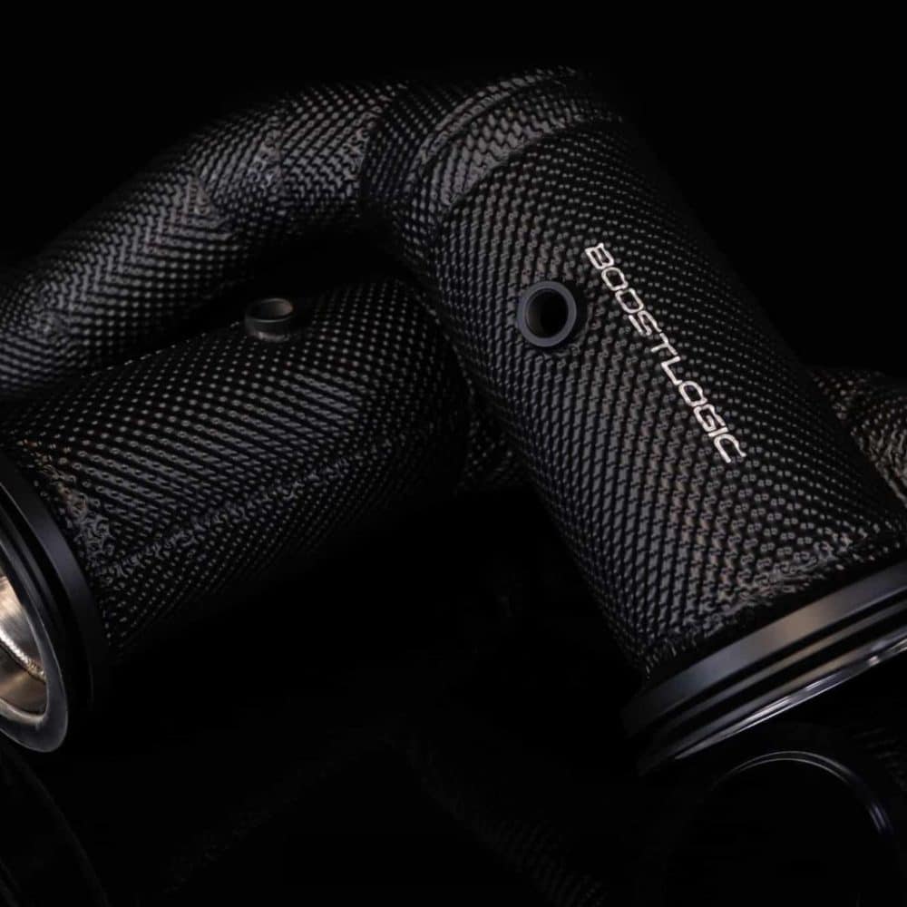 Boost Logic Downpipes for Bentley Bentayga V8, heat wrapped pair