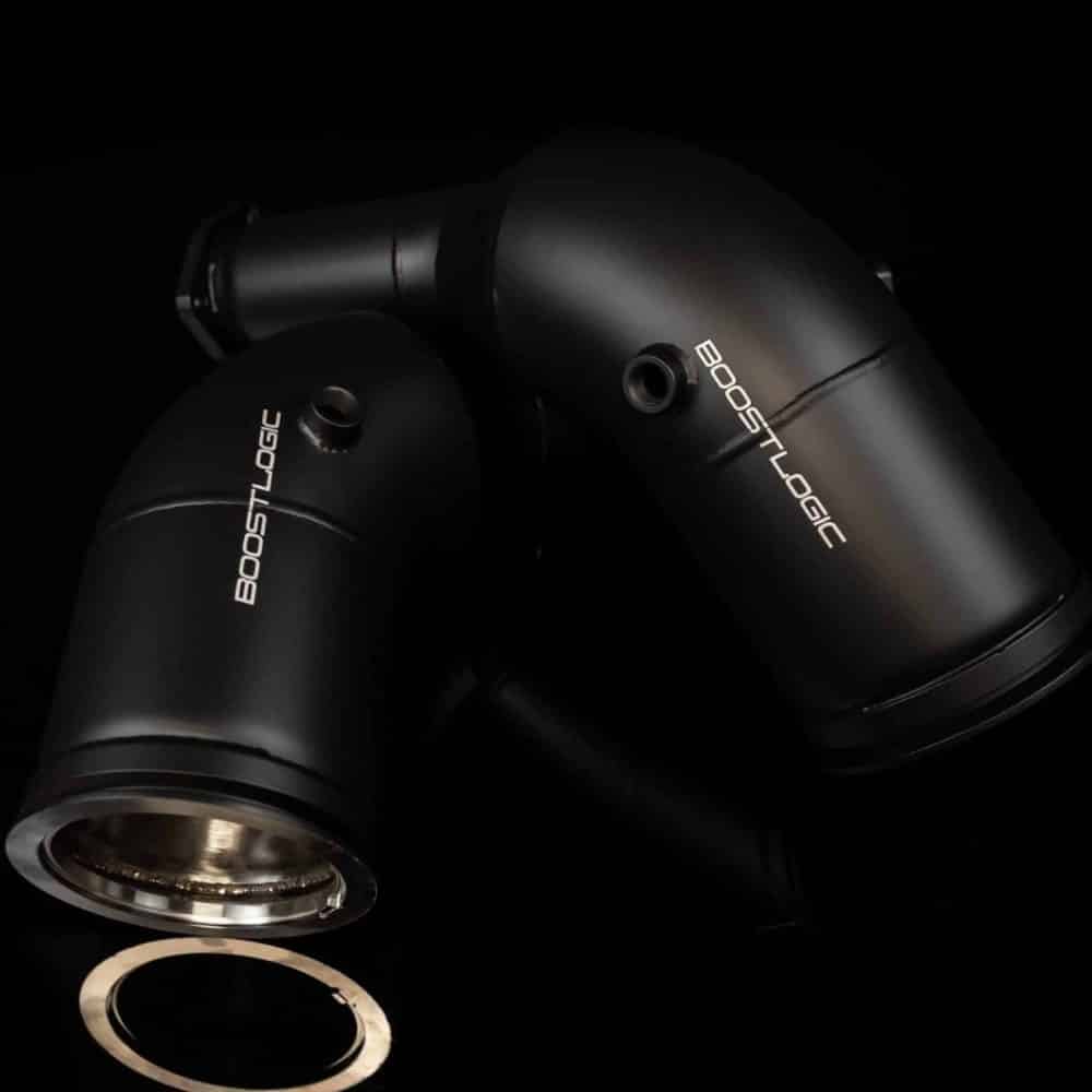Boost Logic Downpipes for C8 Audi RS6, pair with V-band ring