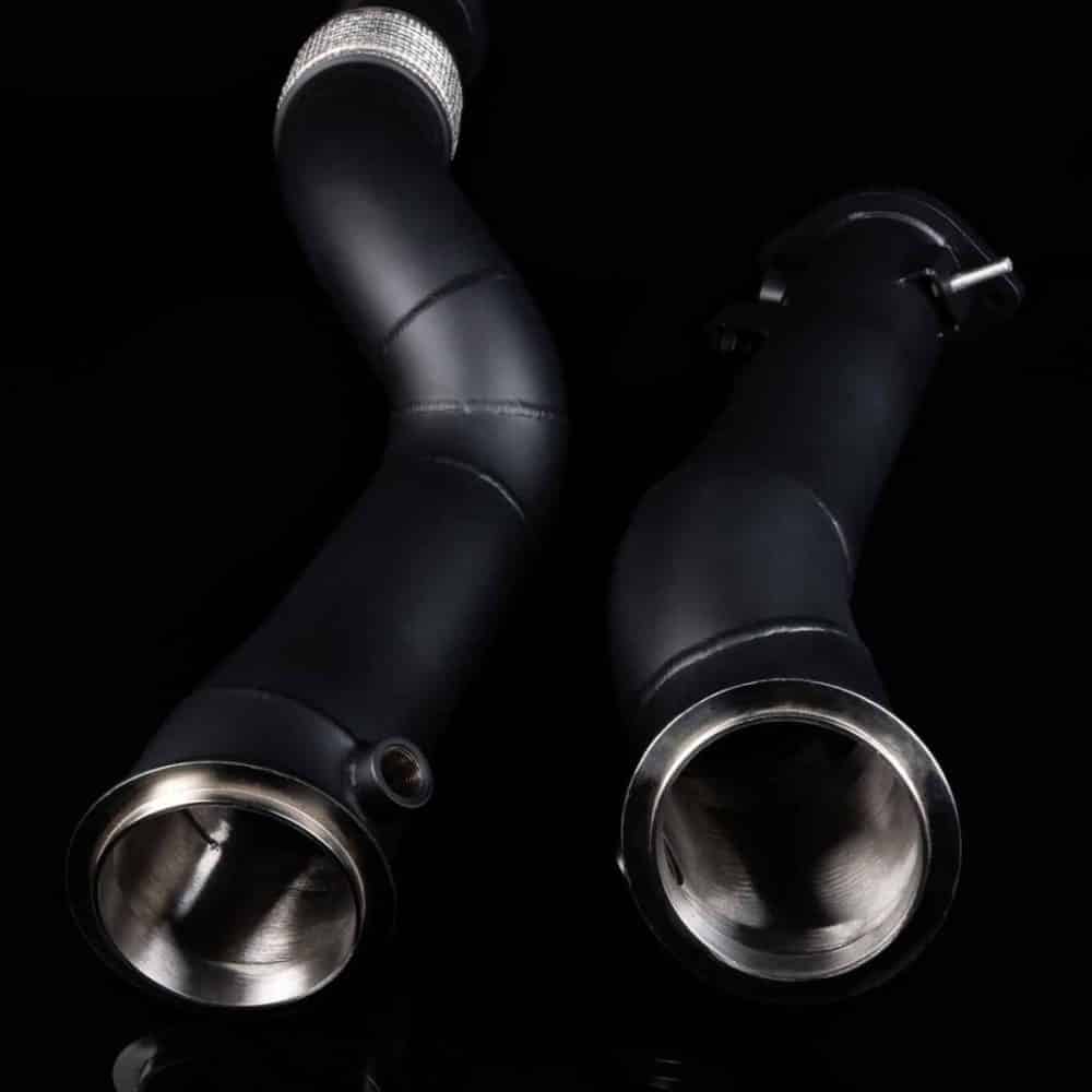 Boost Logic Downpipes for G80 BMW M3, black pair