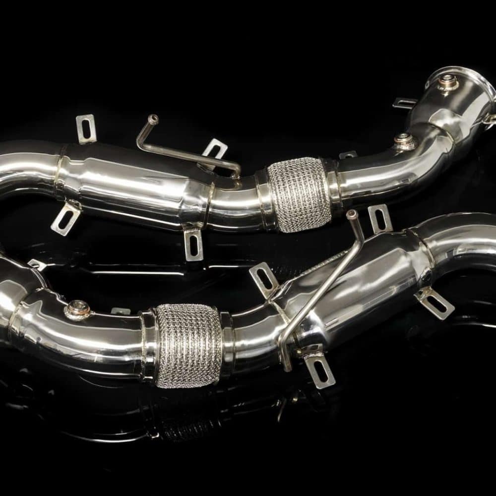 Boost Logic Downpipes for McLaren MP4-12C / 650S, polished pair