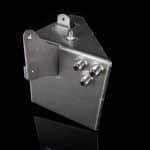 Boost Logic Front Surge Tank for R35 Nissan GT-R, side fittings view