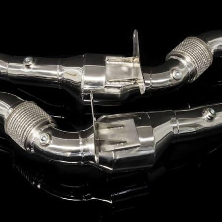 Boost Logic Stainless High Flow Downpipes with Sport Cats for F142M Ferrari 488 GTB