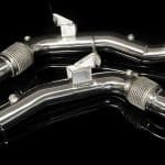 Boost Logic Race Downpipes for F142M Ferrari 488 GTB, stainless pair