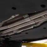 Boost Logic Titanium Mid Pipes for 8Y Audi RS3, installed under the car