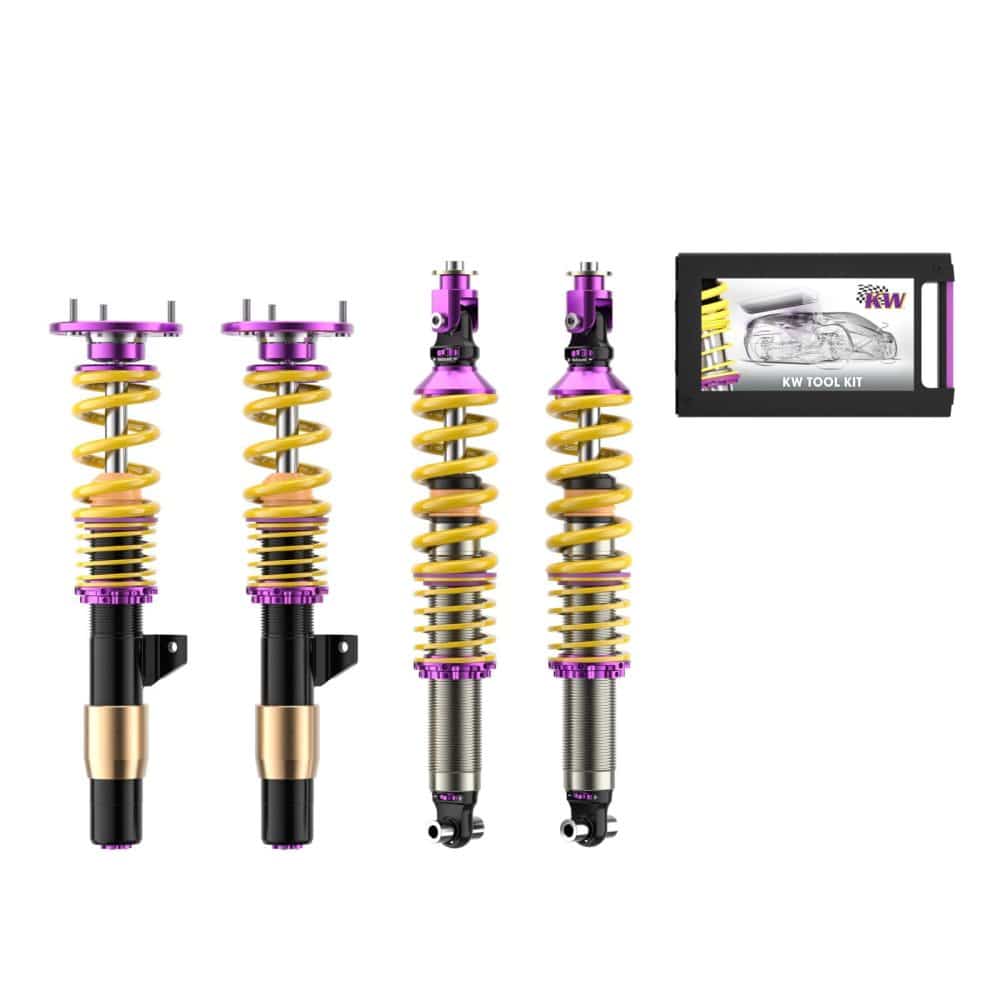 KW Racing Coilover Kit for E82 on the E82 / E90 / E92 BMW 1 Series and M3