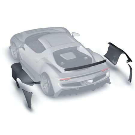 ZACOE Performance Carbon Rear Wide Fender Set for F171 Ferrari 296 GTB
