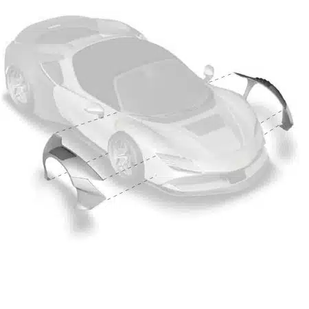 ZACOE Performance Carbon Front Wide Fender Set for F173 Ferrari SF90 Stradale / Spider