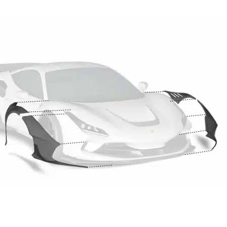 ZACOE Performance Carbon Front Wide Fender Set for F142MFL Ferrari F8 Tributo / Spider