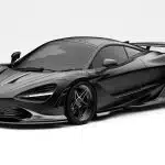 ZACOE McLaren 720S Soft Kit Installed on Matte Black 720S - Right Front View of Car