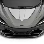 ZACOE McLaren 720S Air-Splitter Installed on Matte Black 720S - Close Upper Front View of Car