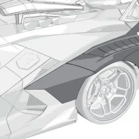 ZACOE Performance Carbon Rear Wide Fender Set for LB744 Lamborghini Revuelto