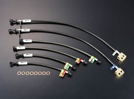 J’s Racing ST Brake Lines for GD1 / GD3 Honda Fit with Rear Disc Brakes [BLS-F1D-ST]