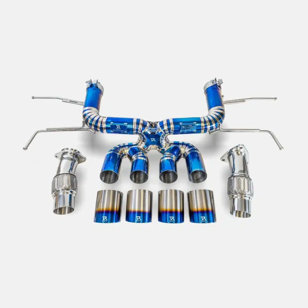 RYFT Titanium Race Exhaust for C8 Chevrolet Corvette Z06 with tips on the LT6 coupe