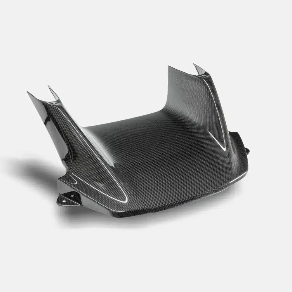 RYFT Carbon Fiber Front Center Duct for Ferrari SF90 at the center of the SF90 nose
