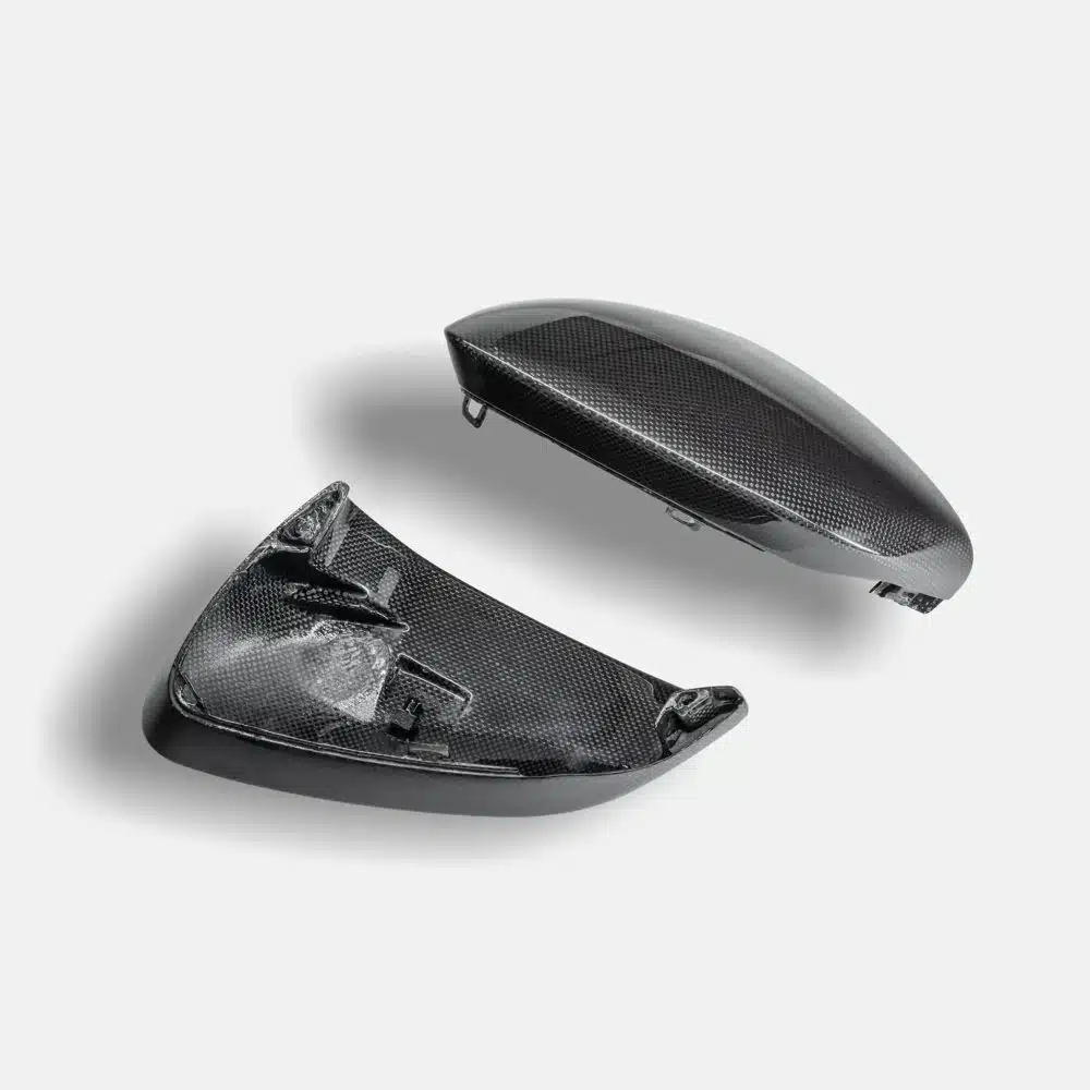 RYFT Carbon Fiber Mirror Covers for Ferrari SF90 on the SF90 door mirrors