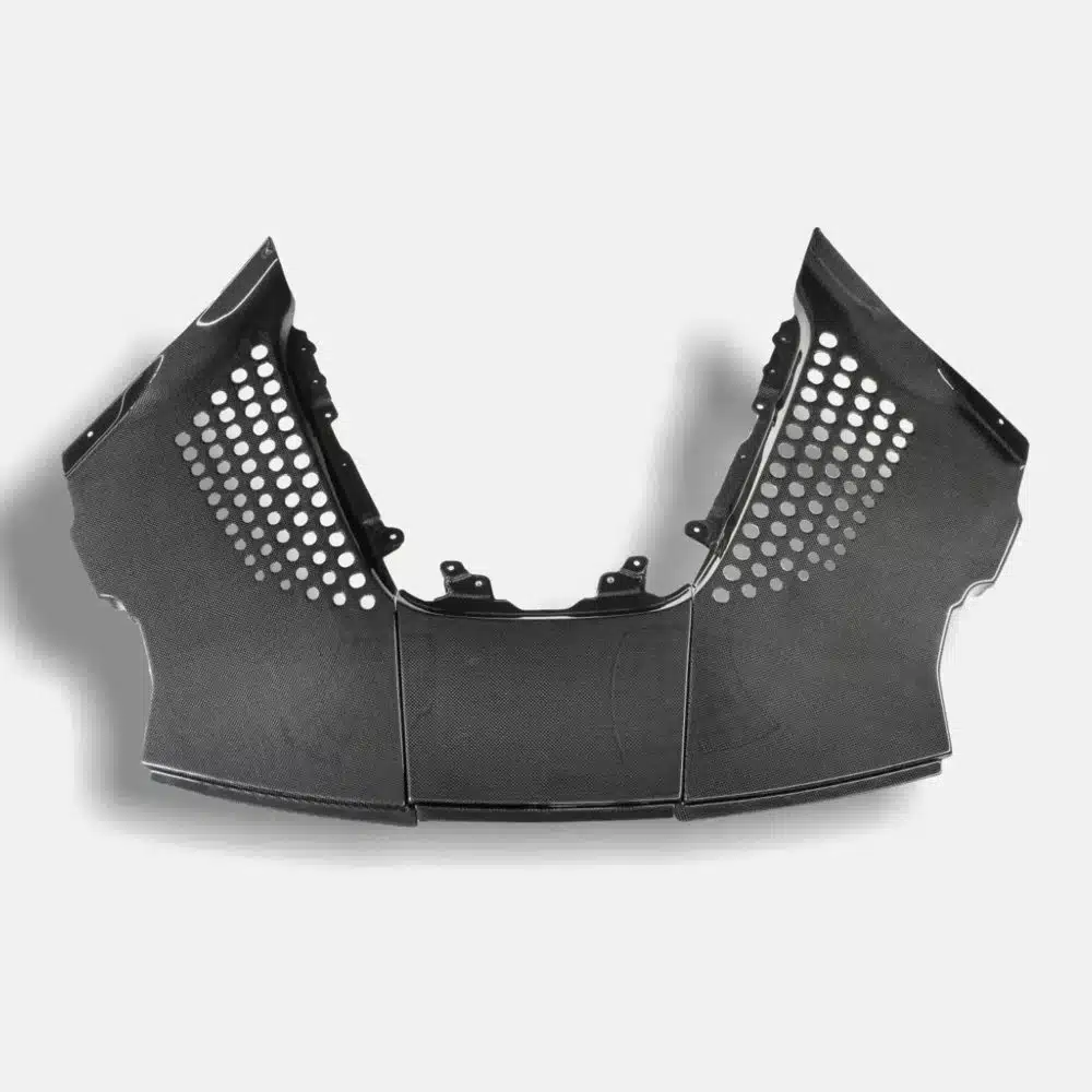 RYFT Carbon Fiber Engine Hatch Trim for Ferrari SF90 on the SF90 engine hatch