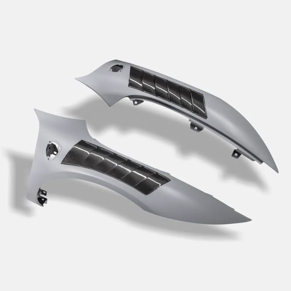 RYFT Carbon Fiber Vented Fenders for Ferrari 296 GTB on the flank of the F171 coupe