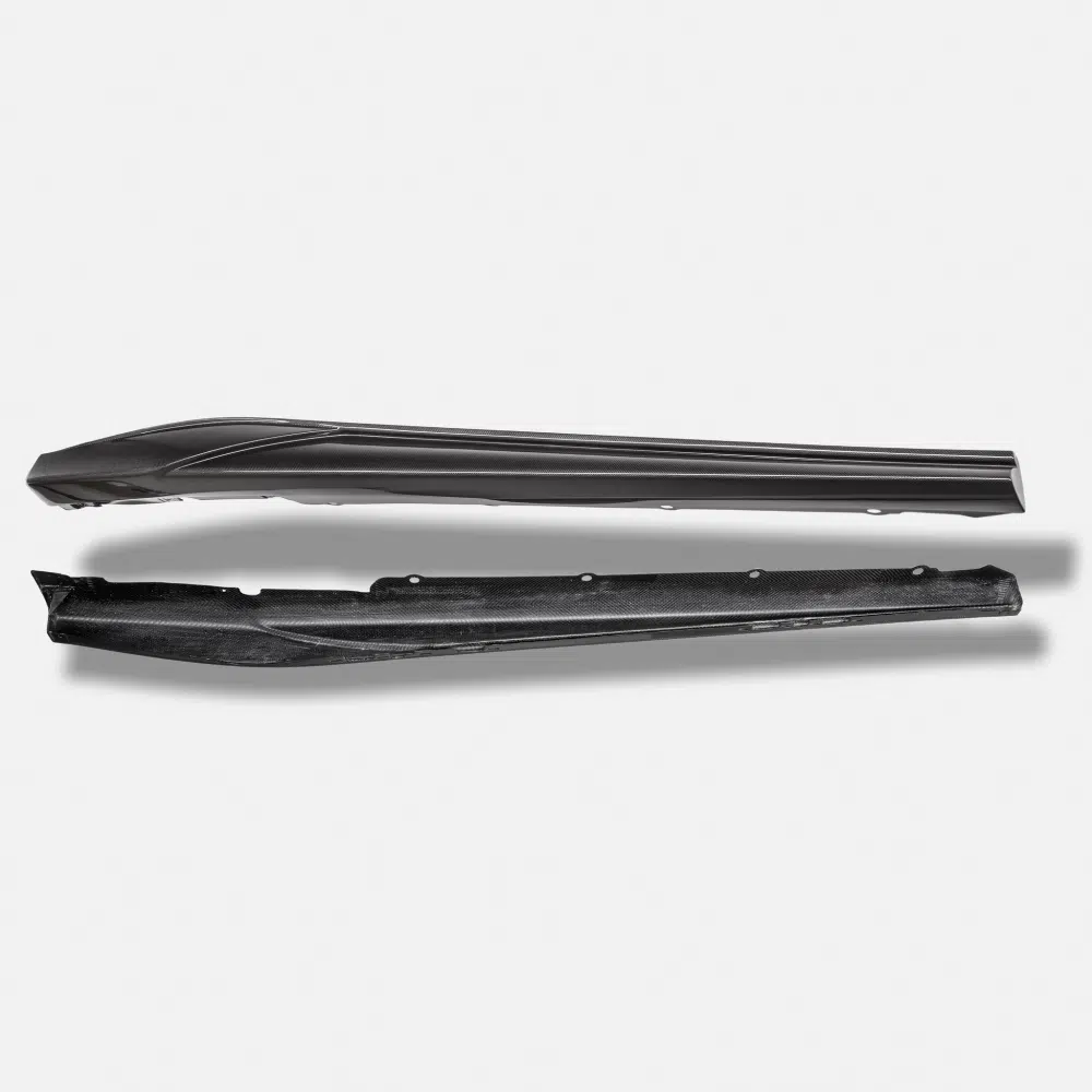 RYFT Carbon Fiber Side Skirts for Ferrari 296 GTB along the sills of the F171 coupe